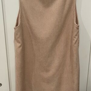 Elegant Tan Sleeveless Dress